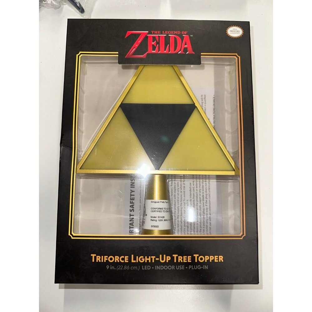 Nintendo Zelda Triforce Light Up Christmas Tree Topper 2020 Collectible 7" LED